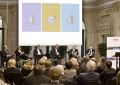Podiumsdiskussion: v. l. n. r.: Prof. Dr. Dr. h. c. Stefan Hradil, Joachim Fried, Dr. Klaus Draeger, Michael Gleich,  Karl Ulrich Garnadt, Frederic Jakowatz.